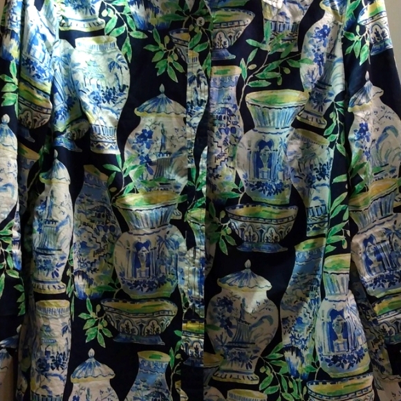 Talbot's button down print top sz.1X - Picture 3 of 4